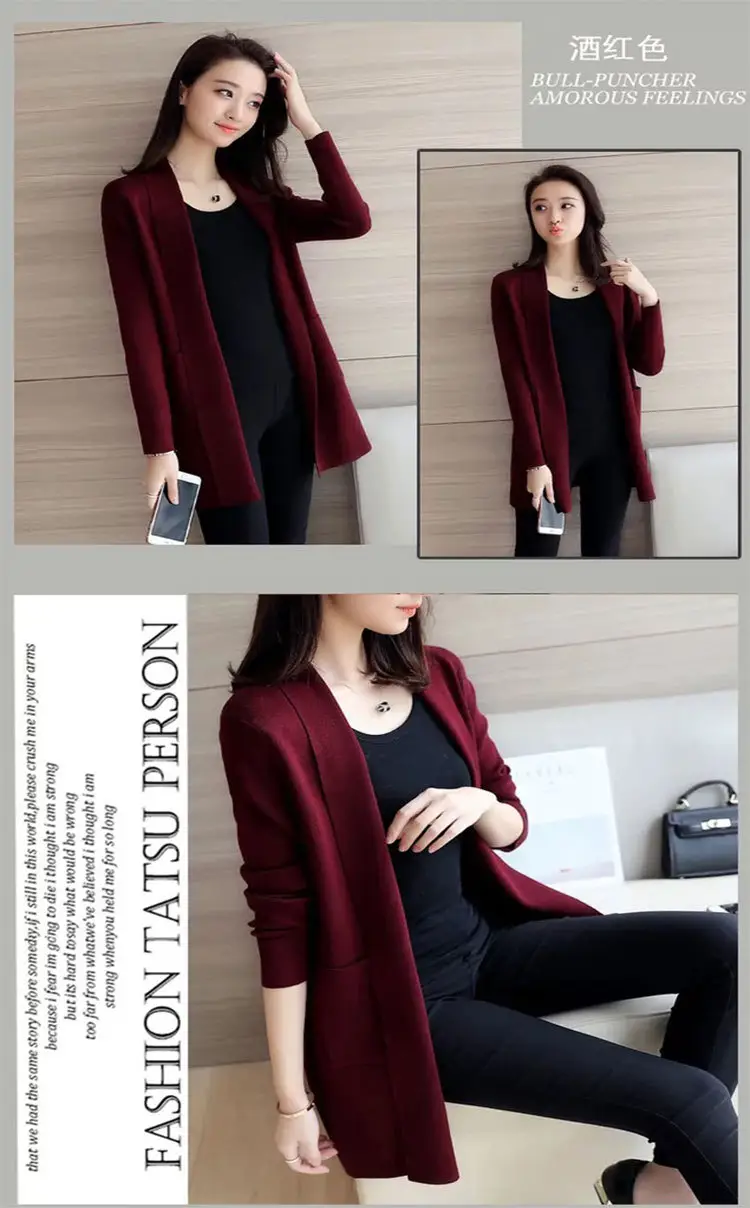 Women's 2020 Korean Style Knitted Cardigan Sweater Coat — feature 8