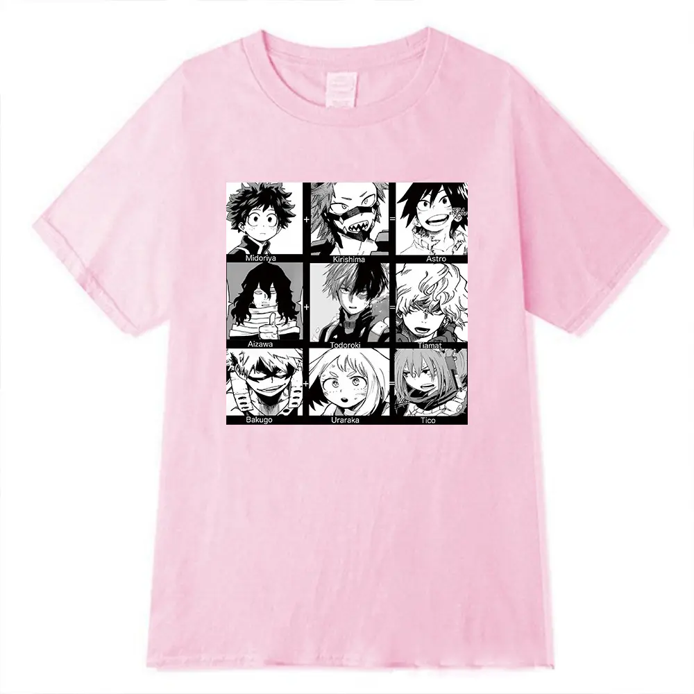 Anime My Hero Academia Black T-Shirt Short Sleeve
