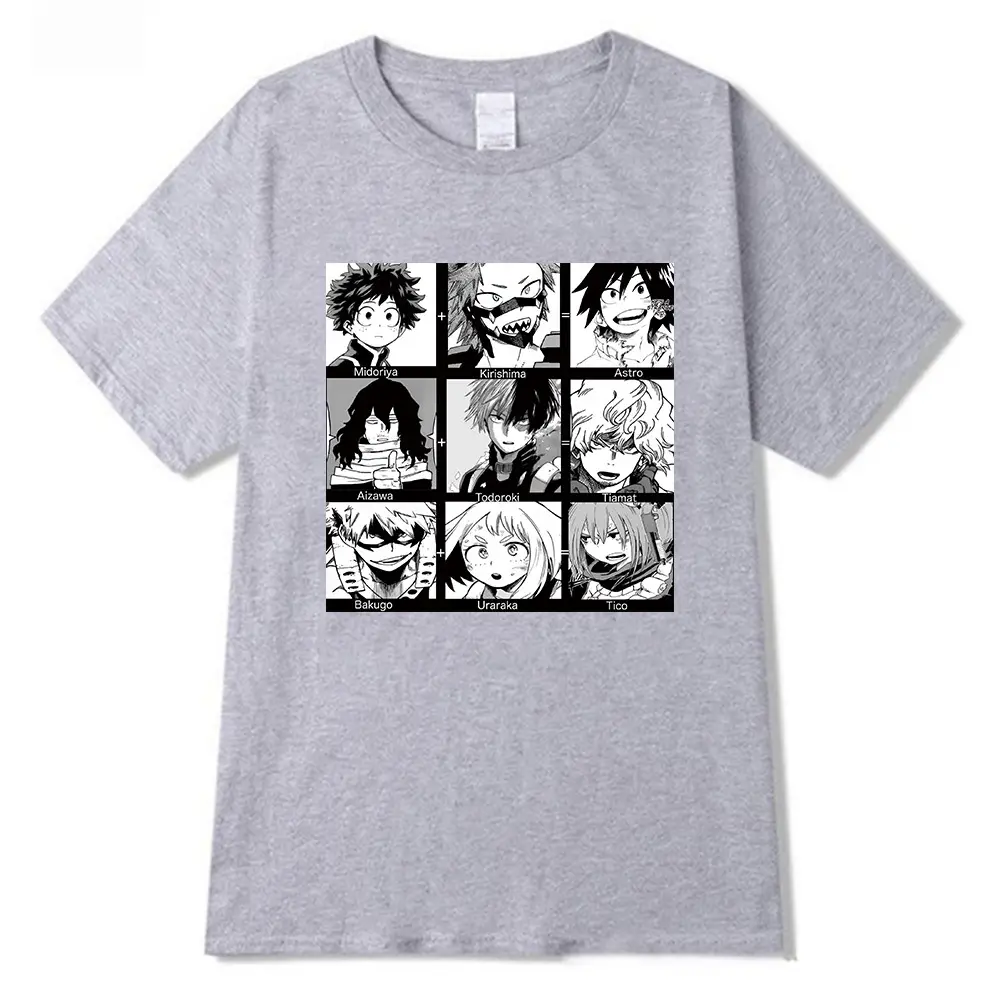 Anime My Hero Academia Black T-Shirt Short Sleeve