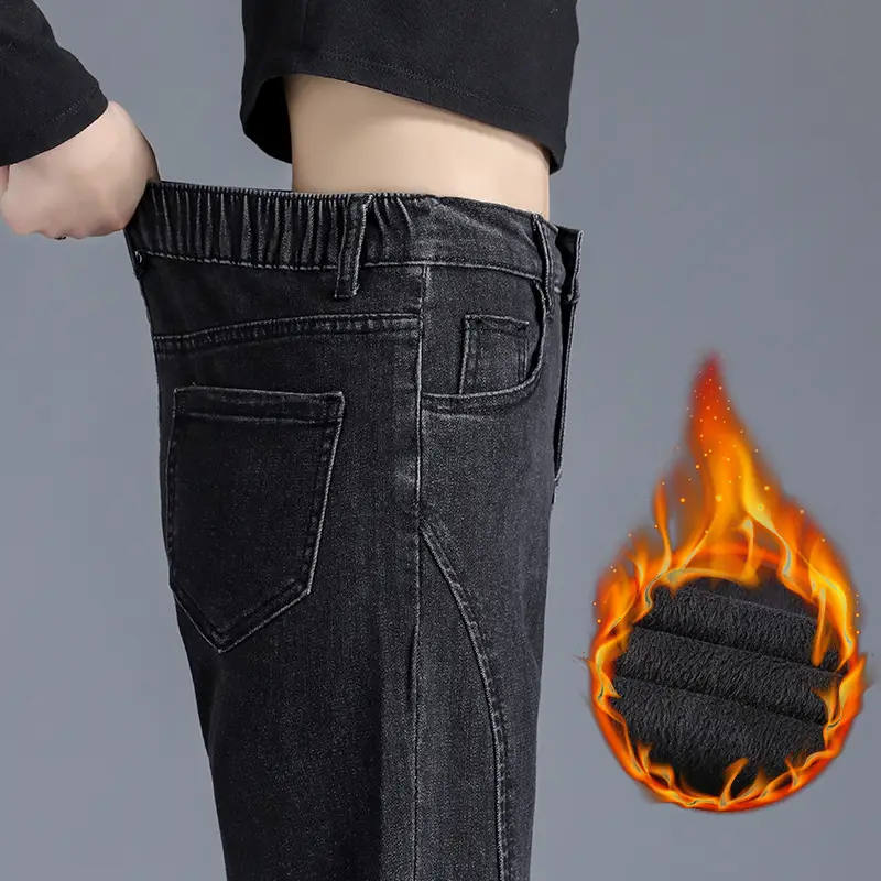 Women's Blue Grey High Waist Slimming Jeans 2023 - Image 5