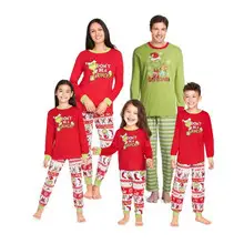 2025 Family Christmas Pajamas Reindeer Print Cross-Border — feature 11