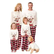 2025 Family Christmas Pajamas Reindeer Print Cross-Border — feature 13