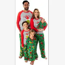 2025 Family Christmas Pajamas Reindeer Print Cross-Border — feature 15