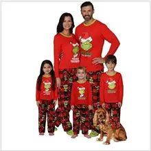 2025 Family Christmas Pajamas Reindeer Print Cross-Border — feature 17