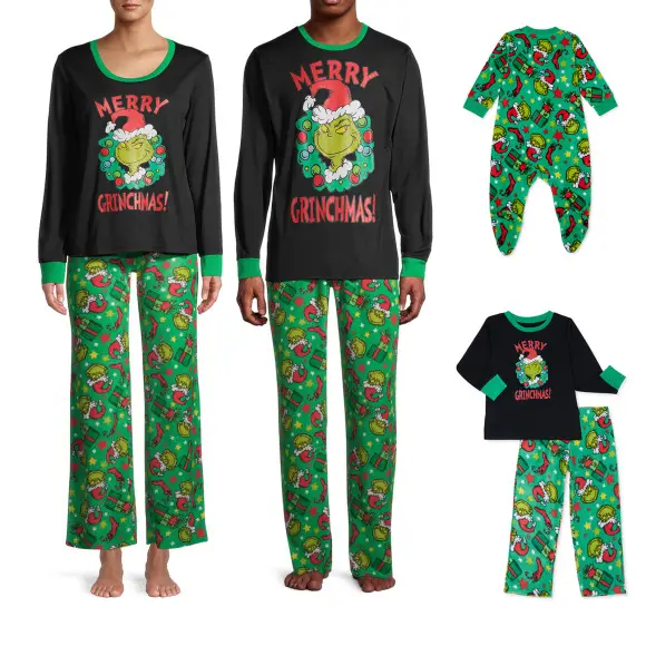 2025 Family Christmas Pajamas Reindeer Print Cross-Border — feature 7