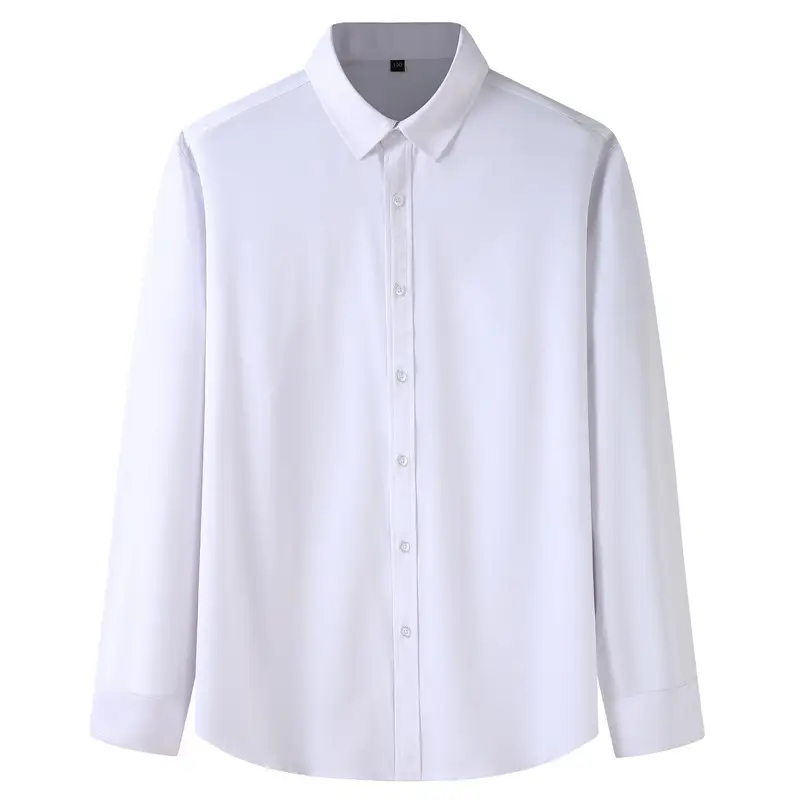 Plus Size Men Light Blue Stretch Shirt - Image 10
