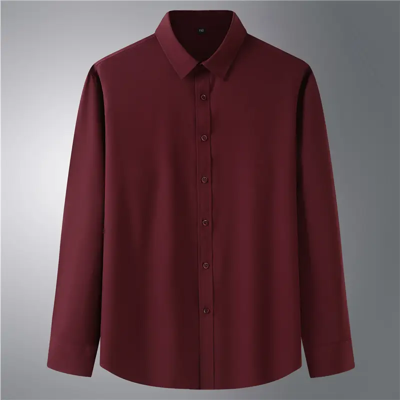 Plus Size Men Light Blue Stretch Shirt - Image 3