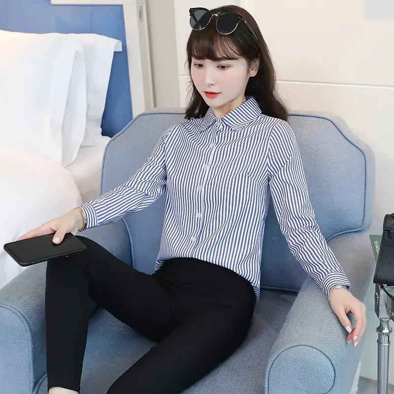 2025 Korean Style Long Sleeve Red Shirt Women Slim Fit - Image 5