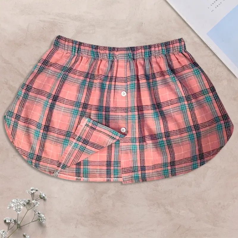 Plaid Fake Skirt Korean Style Autumn Winter - Image 4