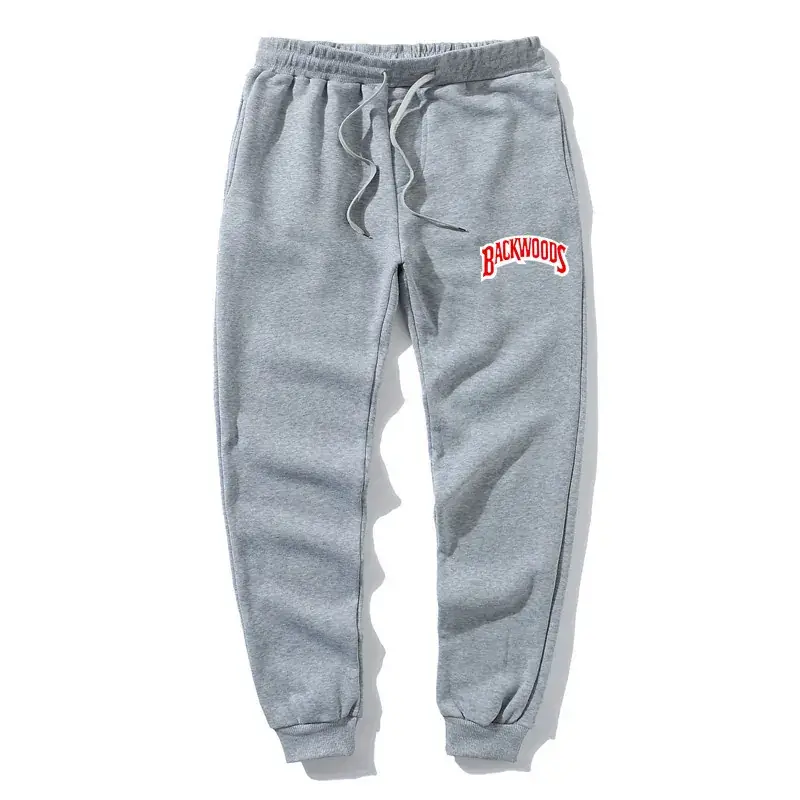 Men Orange Fleece Pants with Logo - Image 13