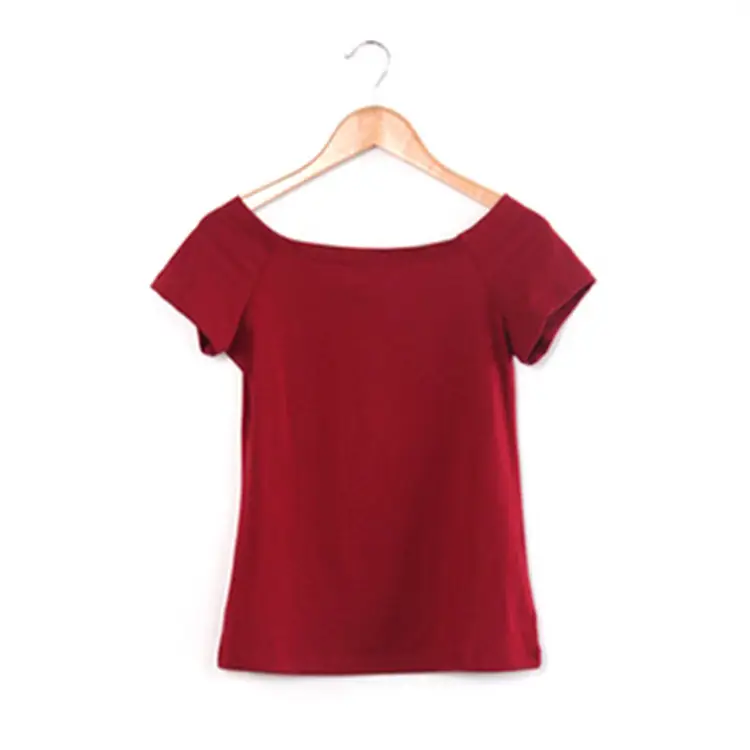 Women Pink Navel-Baring T-Shirt Short Sleeve Korean Style
