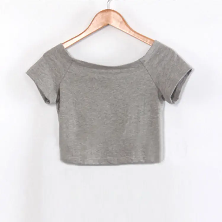Women Pink Navel-Baring T-Shirt Short Sleeve Korean Style