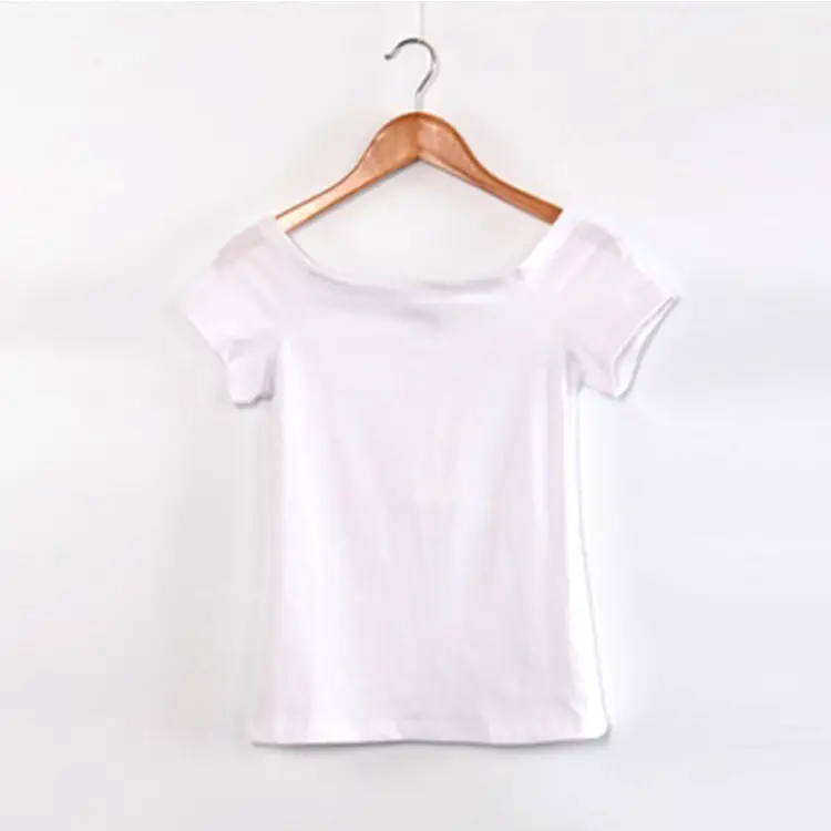 Women Pink Navel-Baring T-Shirt Short Sleeve Korean Style