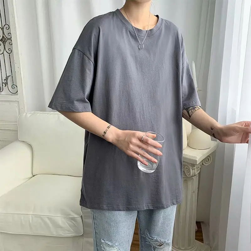 Pure Cotton Blue Short Sleeve Men's T-Shirt - Image 18