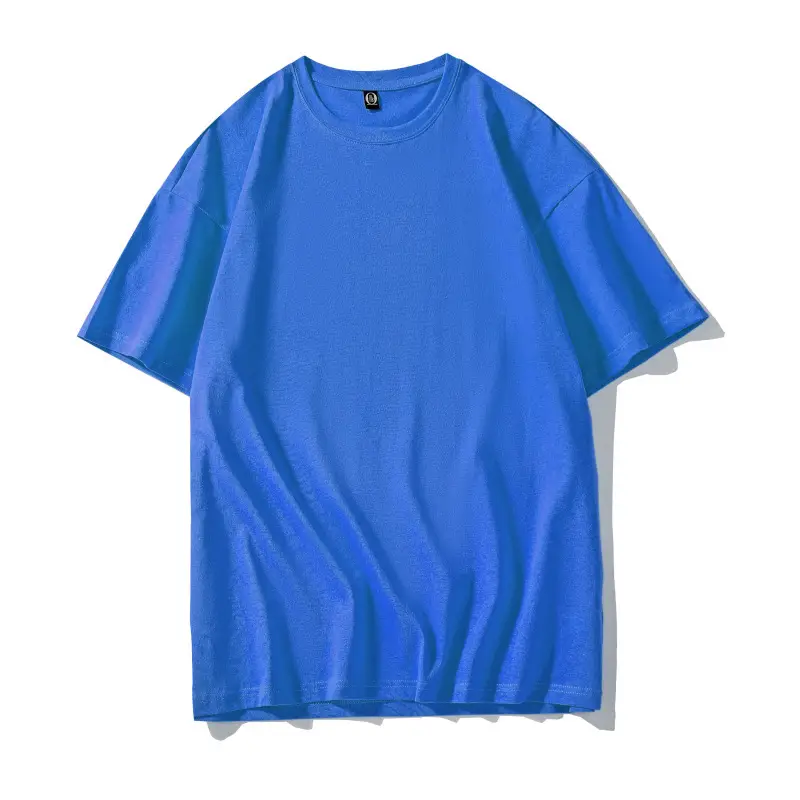 Pure Cotton Blue Short Sleeve Men's T-Shirt - Image 13