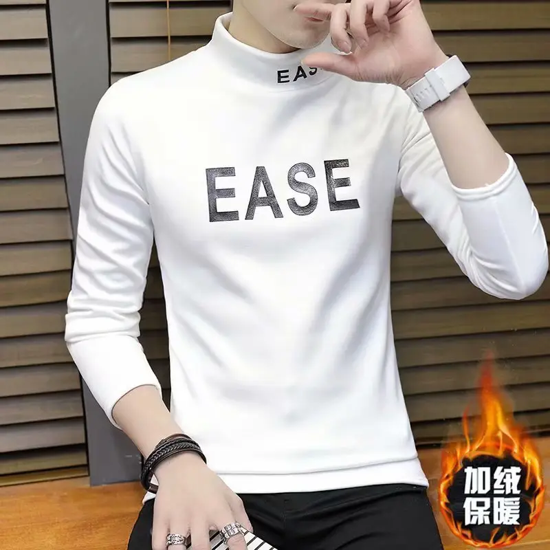 Men's White Fleece Lined D5EP Sweatshirt
