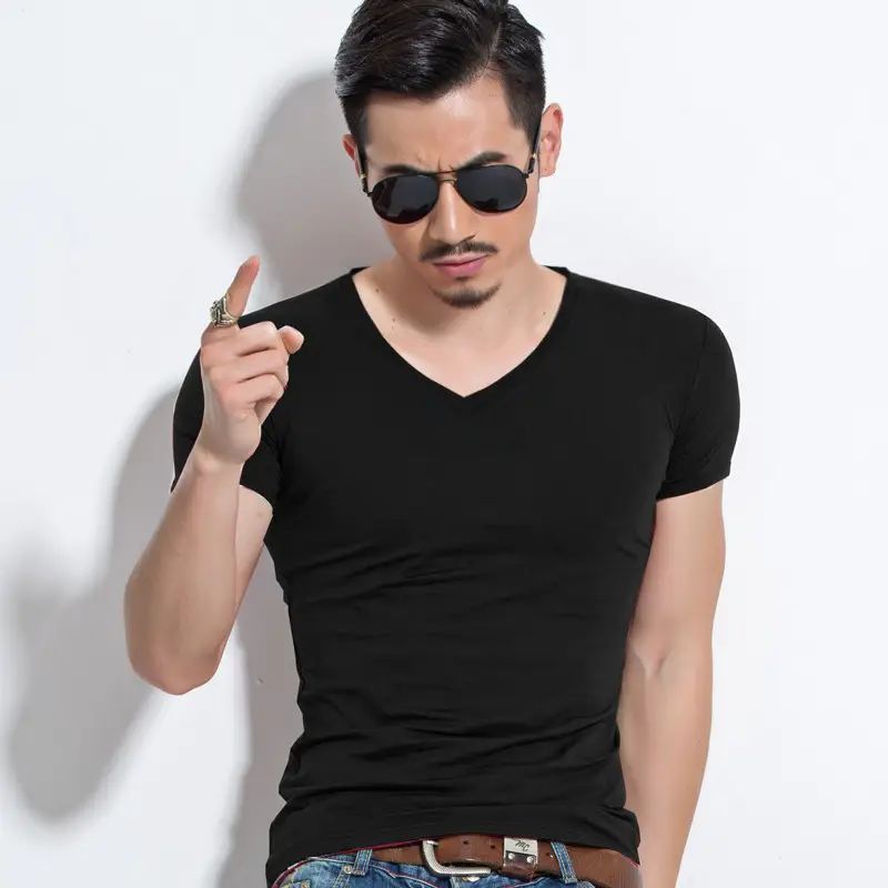 Men Slim Fit Grey T-Shirt Casual Summer Wear