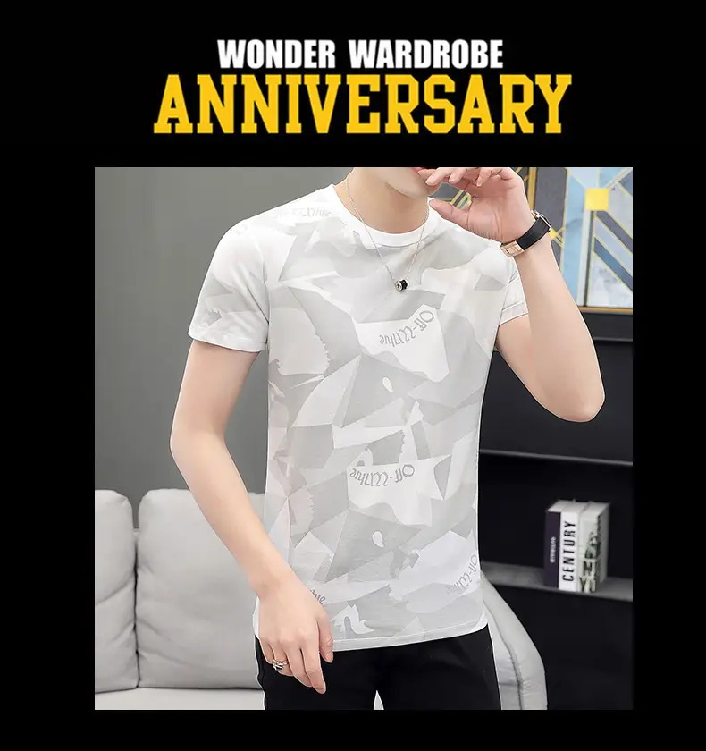 Men Camouflage Short Sleeve T-Shirt 2021 Summer Slim Fit — feature 6
