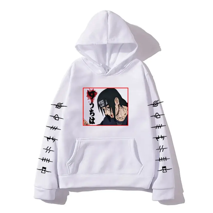 Naruto Anime Hooded Vest for Men Women Gray - Image 20