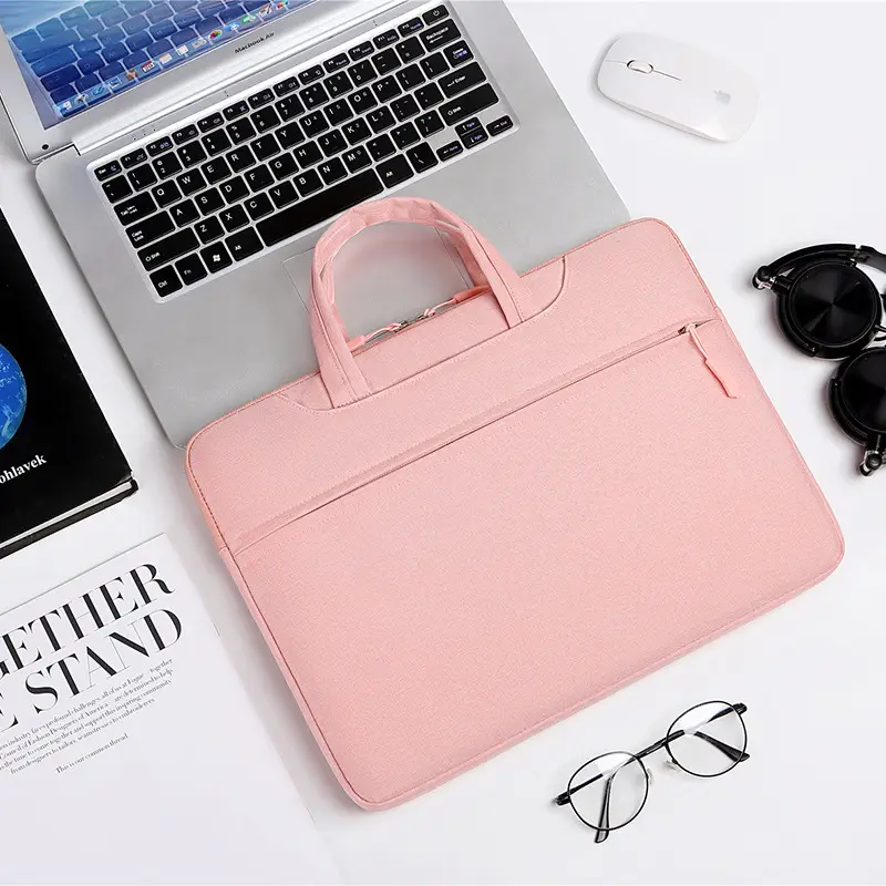 Pink 14" Laptop Shoulder Bag for Women - Image 3