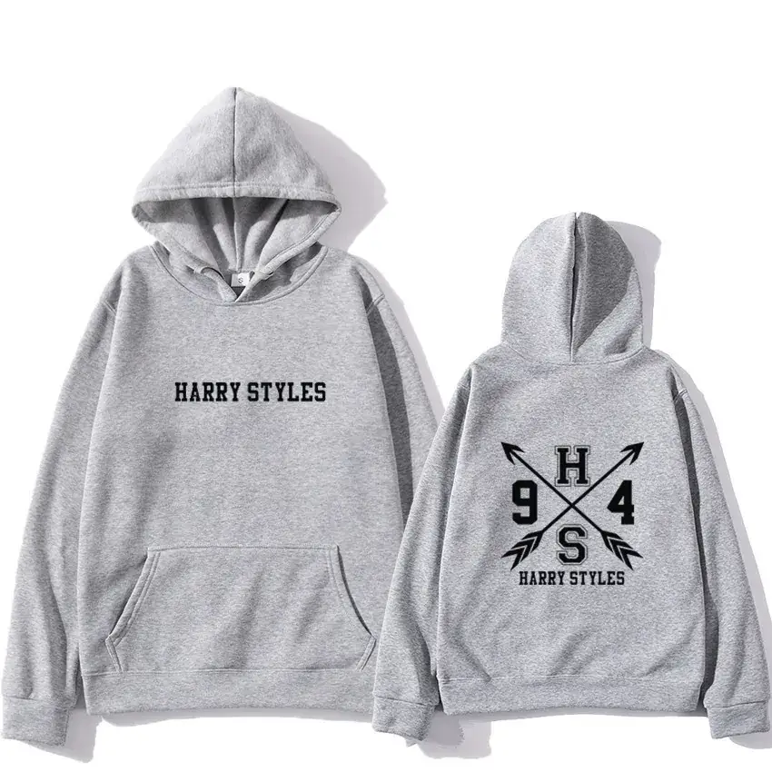 Black Harry Styles Hoodie Set with Graphic Print