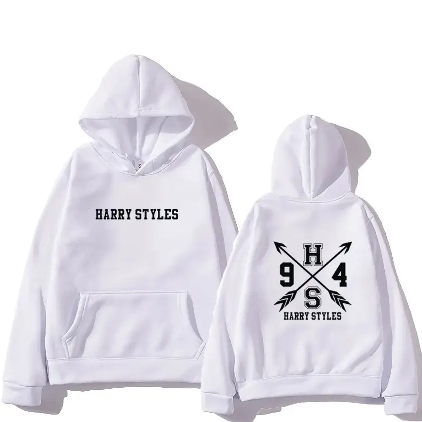 Black Harry Styles Hoodie Set with Graphic Print