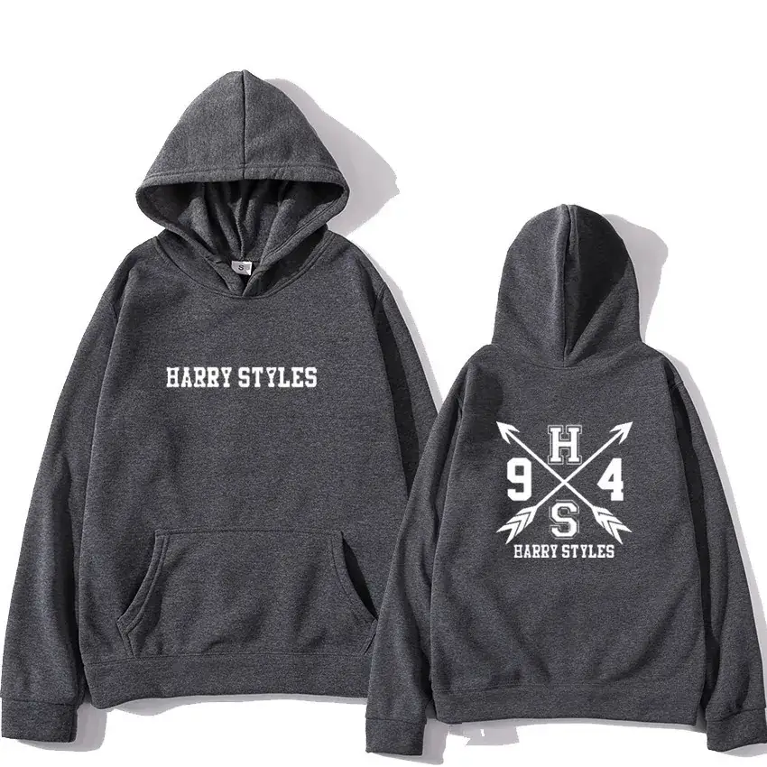 Black Harry Styles Hoodie Set with Graphic Print