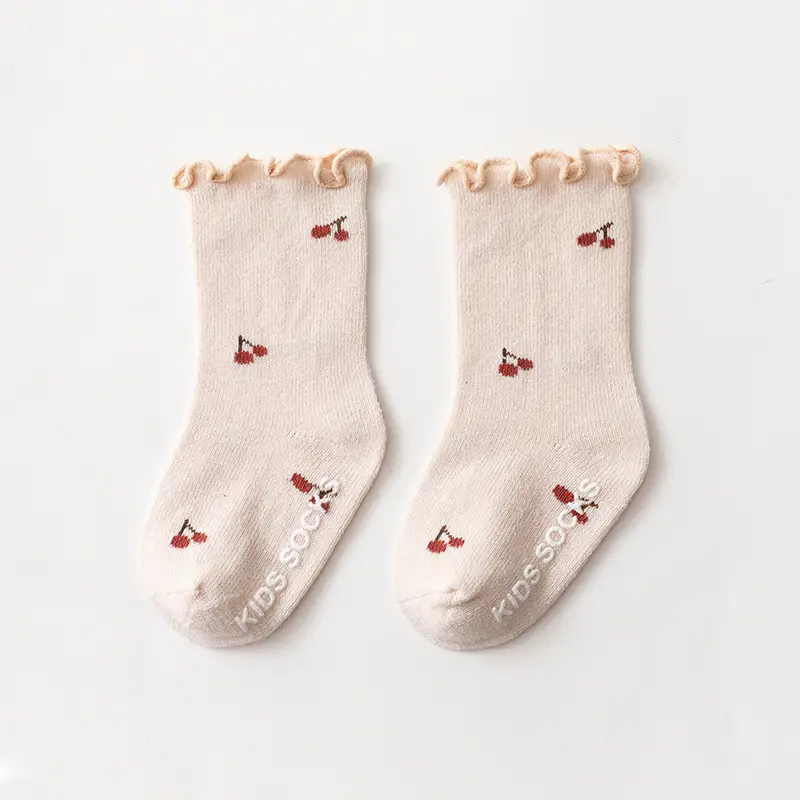 Baby Socks Korean Style Floral Lace Mid-Tube Cotton