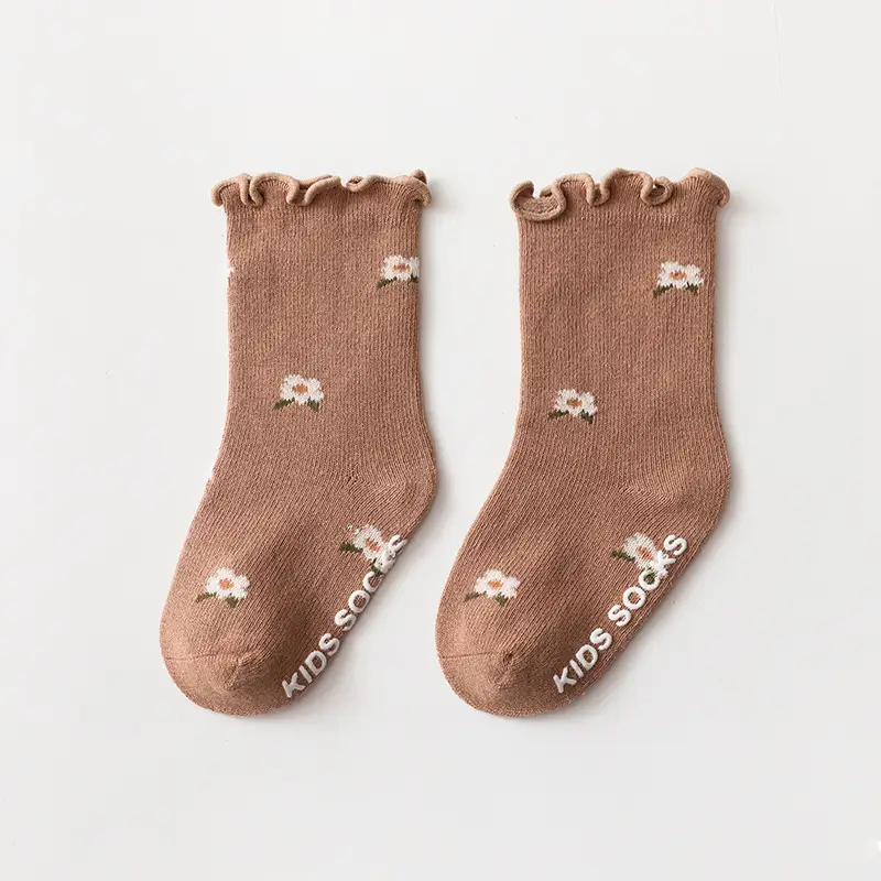Baby Socks Korean Style Floral Lace Mid-Tube Cotton