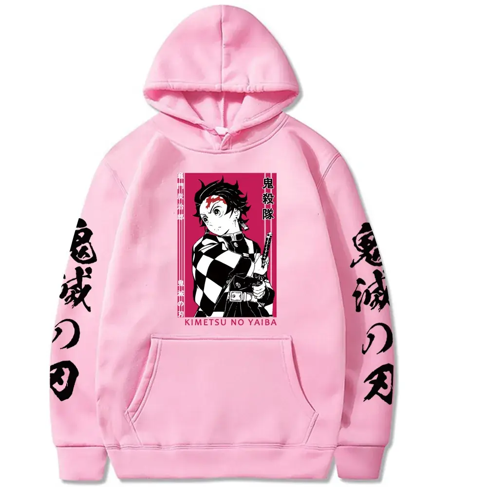 Pink Cross-Brand Hooded Sweatshirt with Anime Design - Image 18