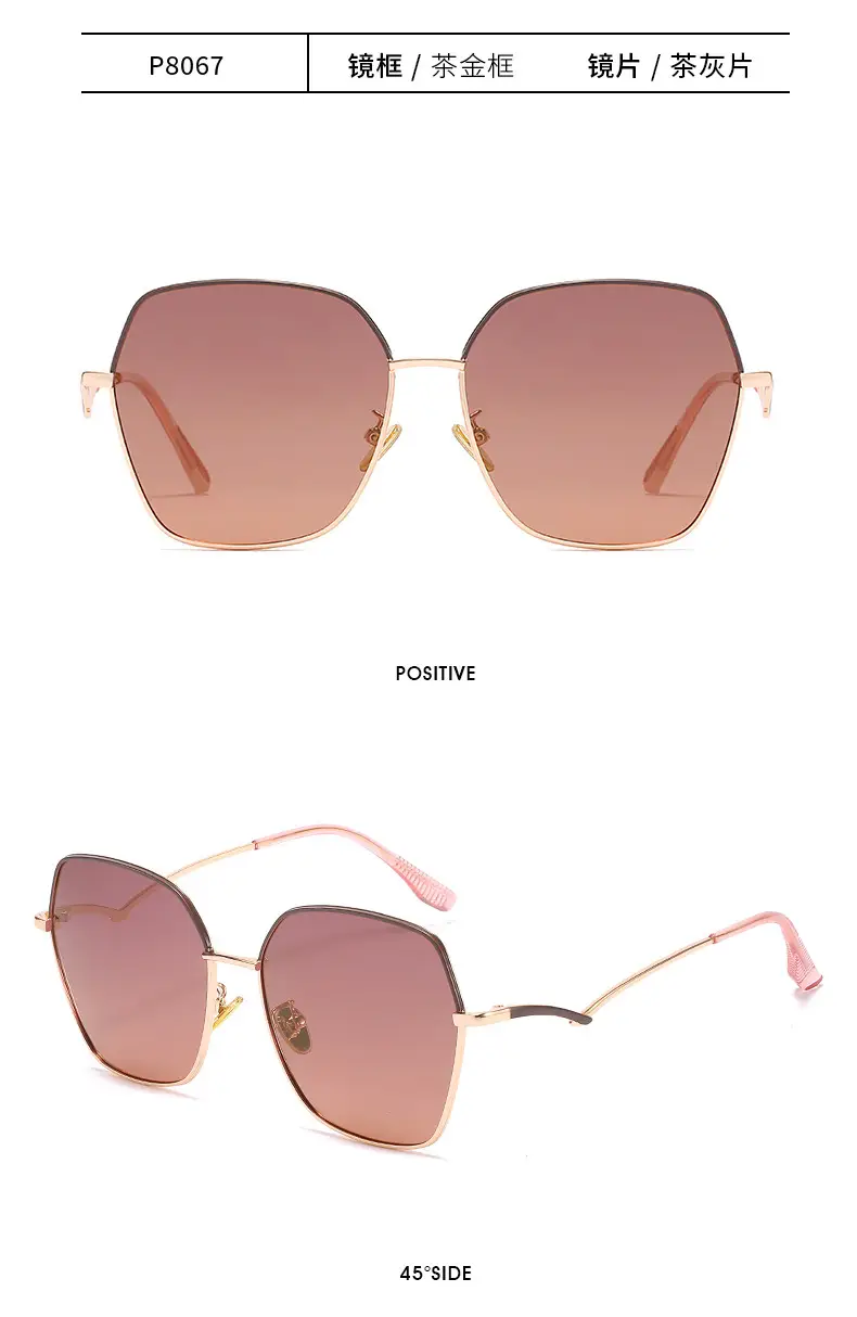 Women Gradient Polarized Sunglasses Gold Frame UV400 — feature 17