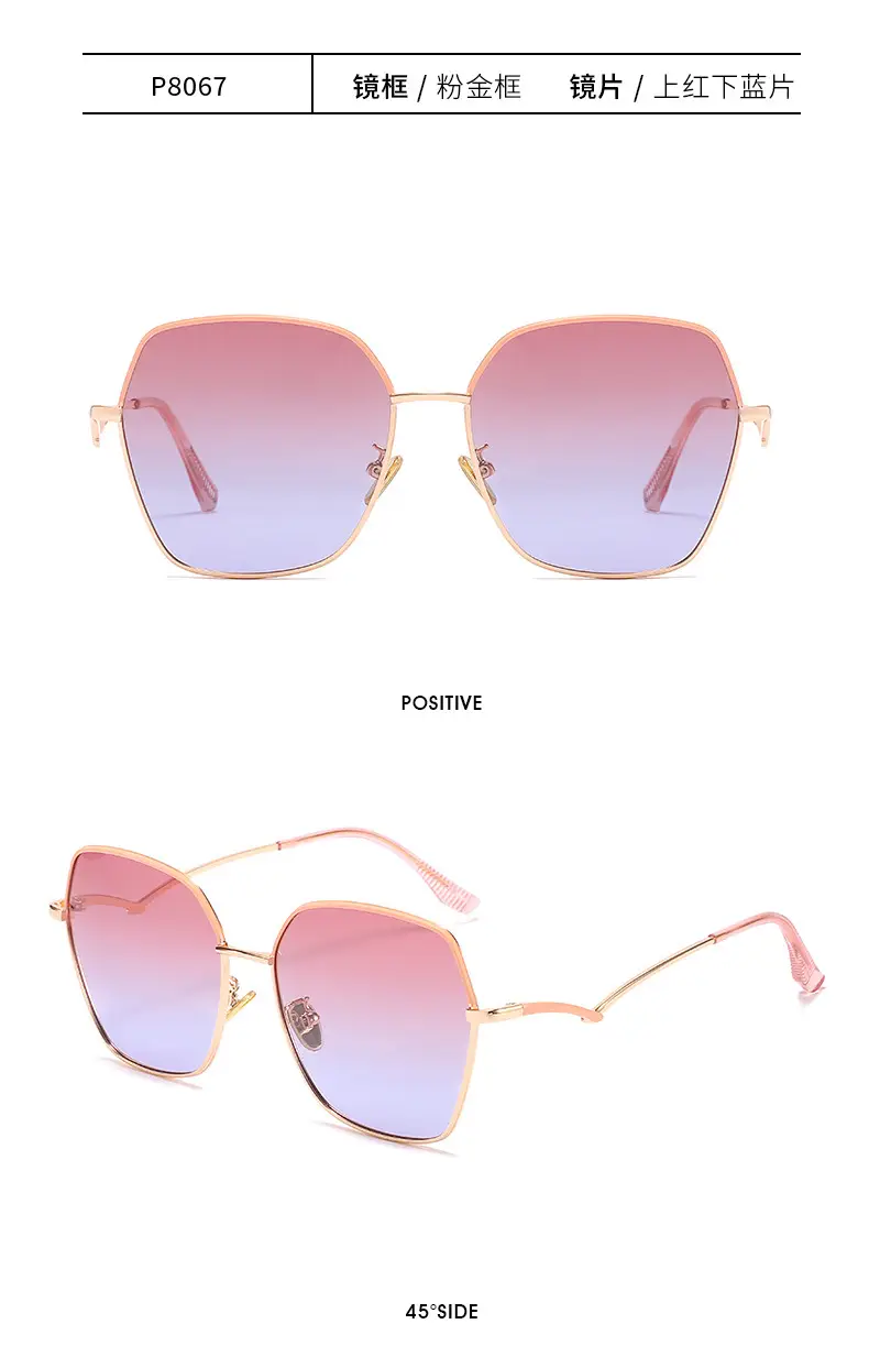 Women Gradient Polarized Sunglasses Gold Frame UV400 — feature 18