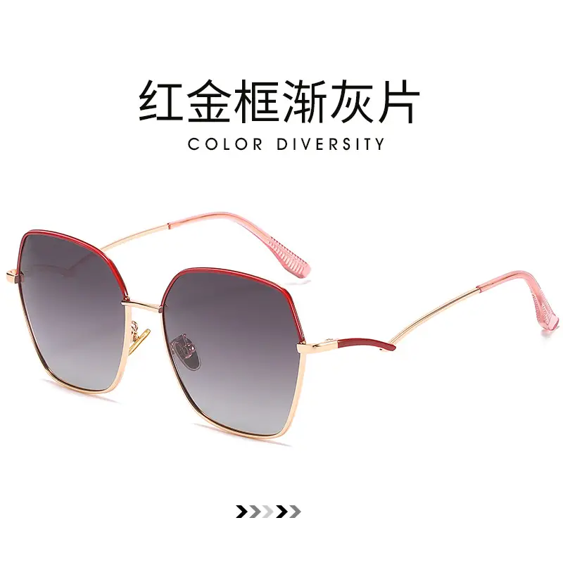 Women Gradient Polarized Sunglasses Gold Frame UV400 - Image 4