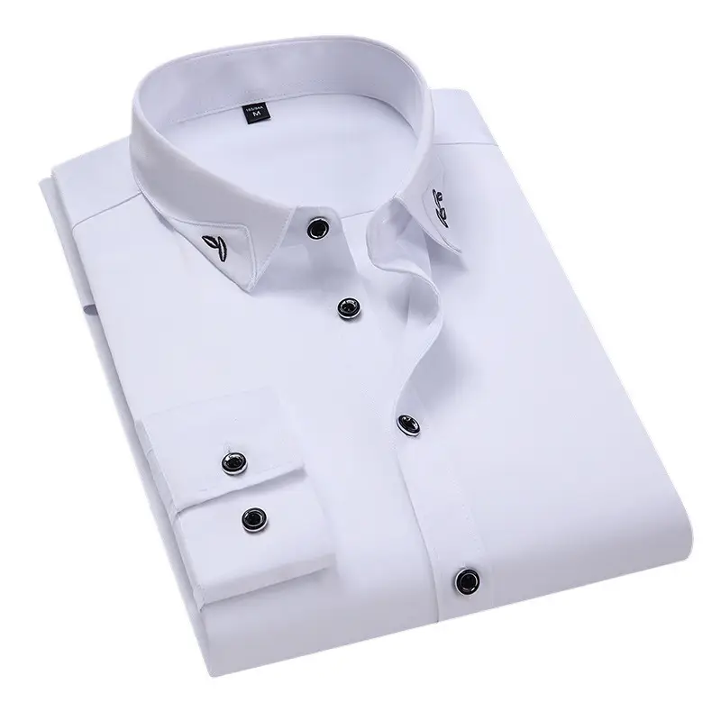 Men's Light Blue Slim Fit Long Sleeve Shirt - Image 12