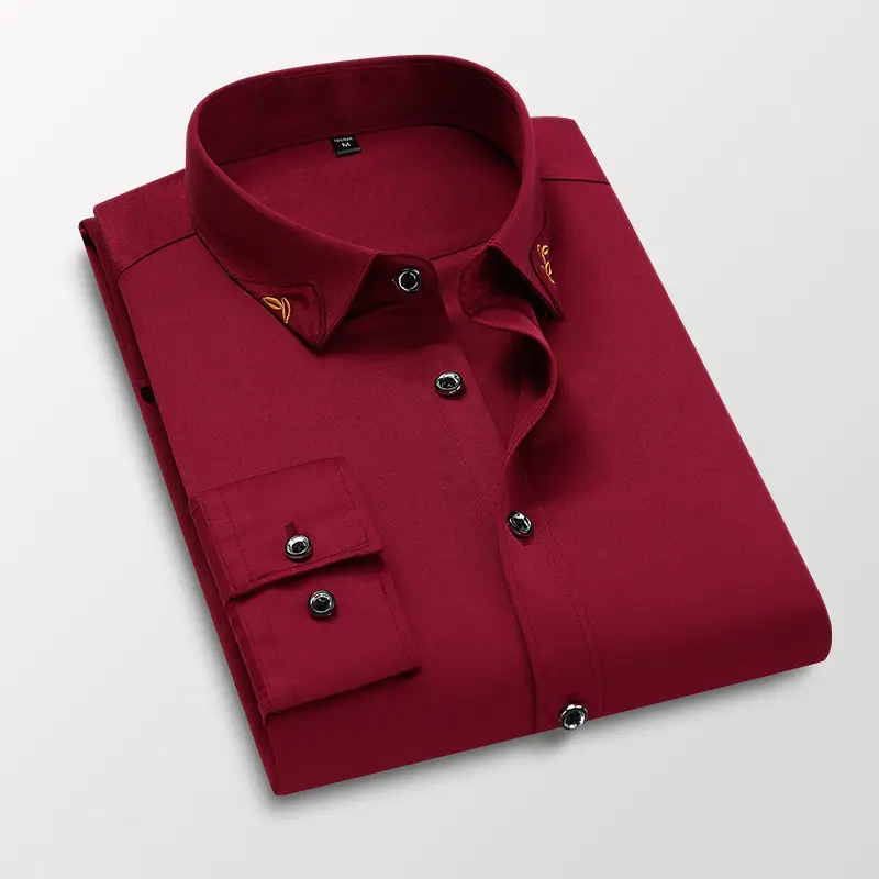 Men's Light Blue Slim Fit Long Sleeve Shirt - Image 3