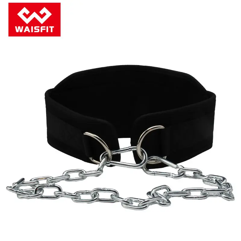 Black Iron Chain Pull-Up Belt for Gym Use