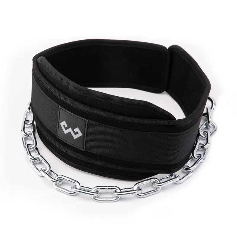 Black Iron Chain Pull-Up Belt for Gym Use