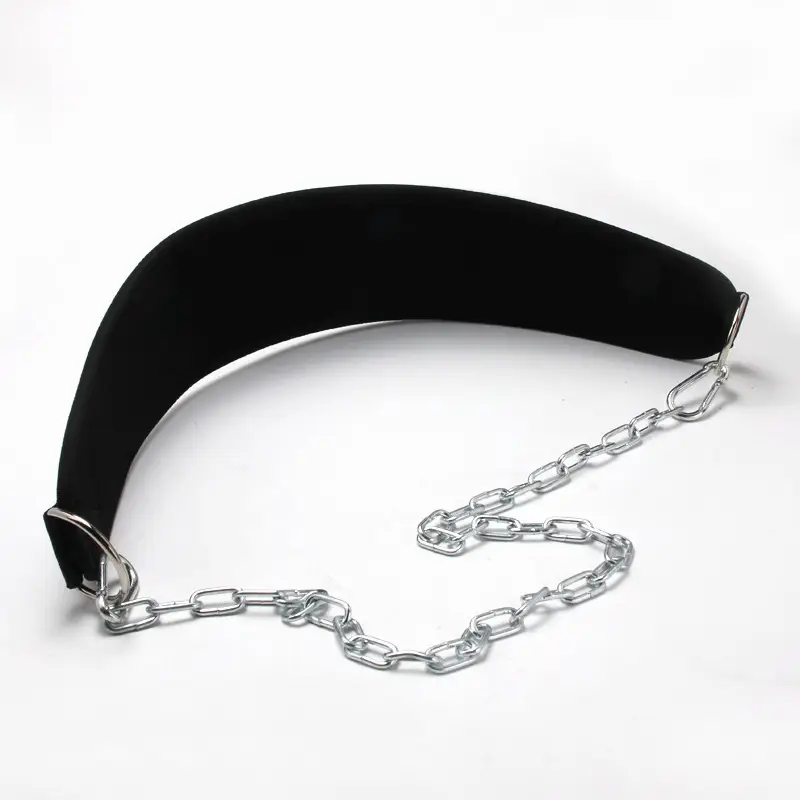 Black Iron Chain Pull-Up Belt for Gym Use