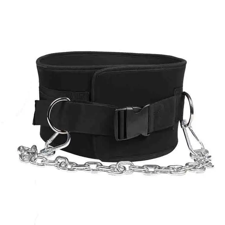 Black Iron Chain Pull-Up Belt for Gym Use