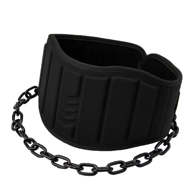 Black Iron Chain Pull-Up Belt for Gym Use