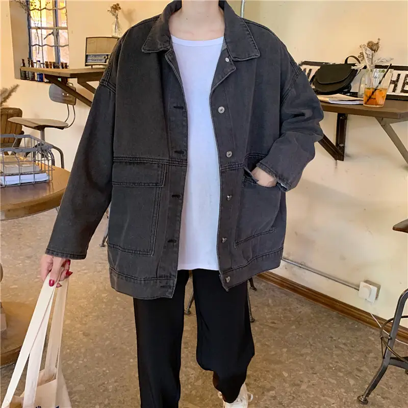 Women Denim Jacket Light Blue 2021 New Style - Image 5