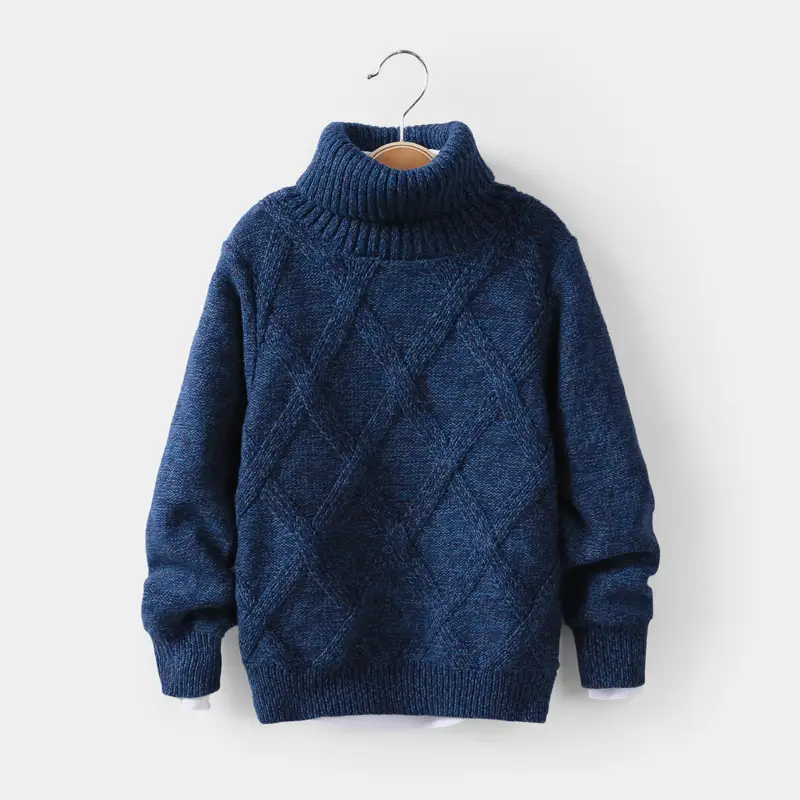 Kids Korean Style Knitted Turtleneck Sweaters Medium Large