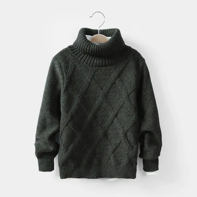 Kids Korean Style Knitted Turtleneck Sweaters Medium Large