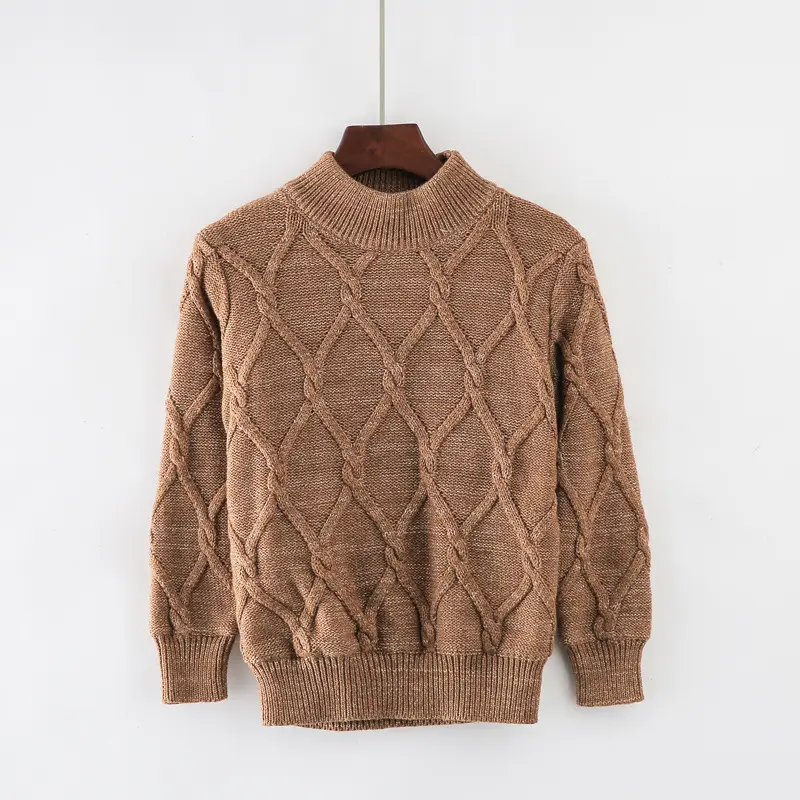 Kids Korean Style Knitted Turtleneck Sweaters Medium Large