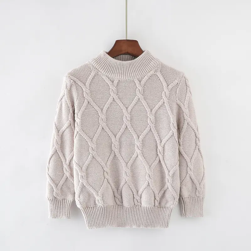 Kids Korean Style Knitted Turtleneck Sweaters Medium Large