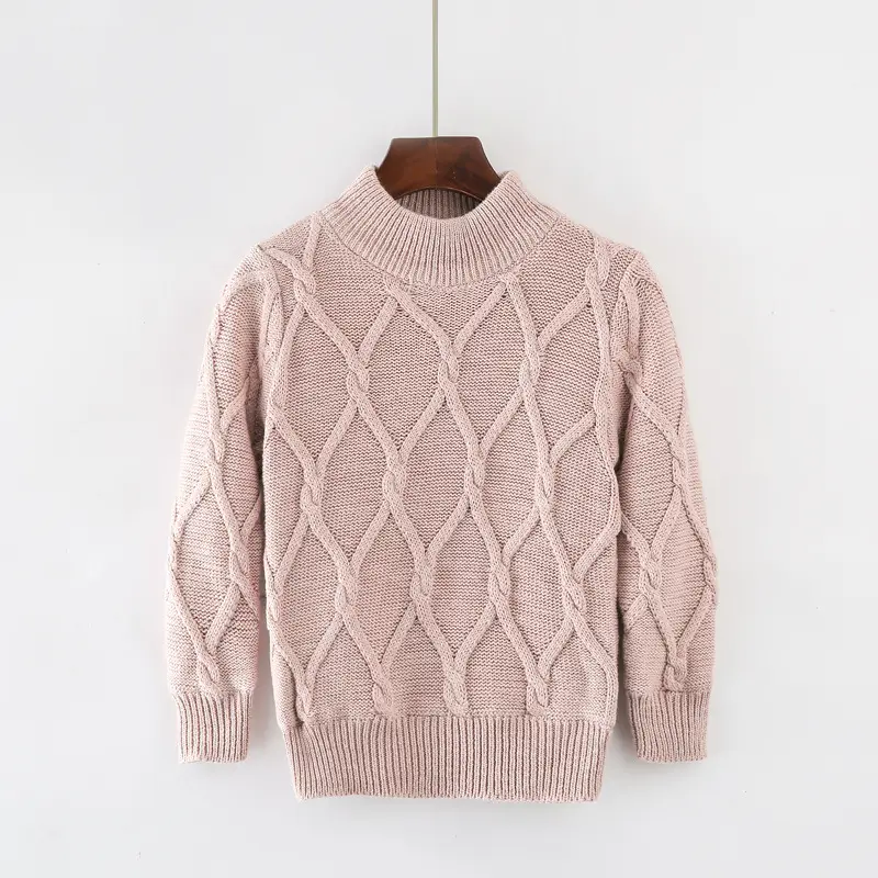 Kids Korean Style Knitted Turtleneck Sweaters Medium Large