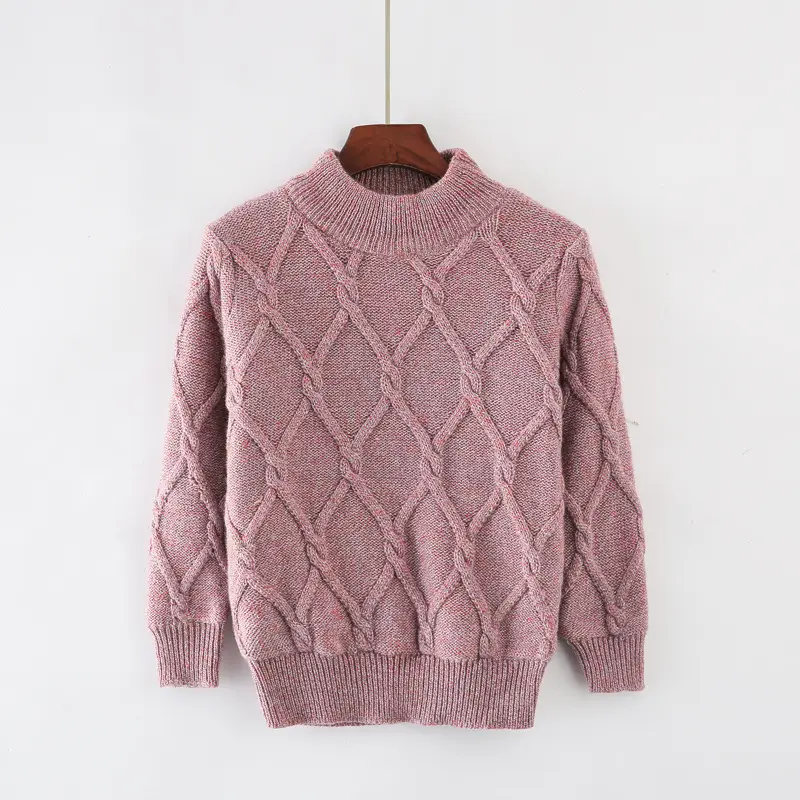 Kids Korean Style Knitted Turtleneck Sweaters Medium Large