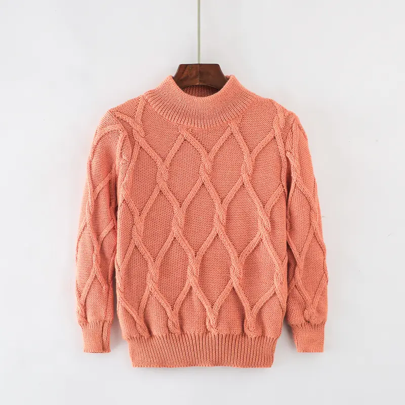 Kids Korean Style Knitted Turtleneck Sweaters Medium Large