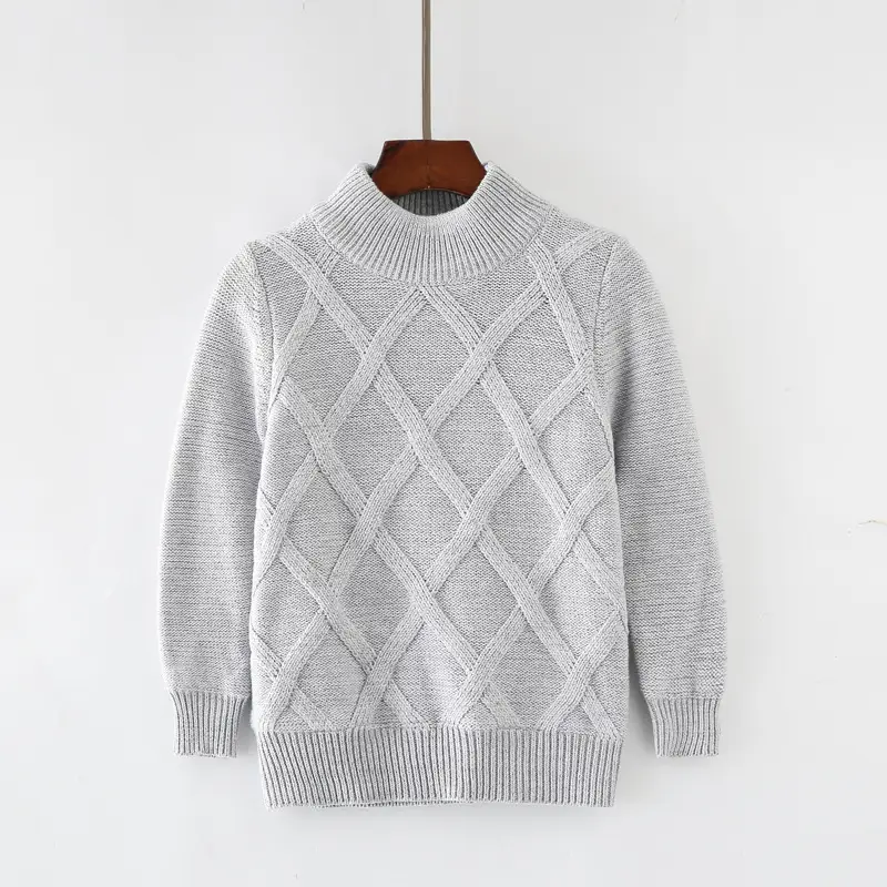 Kids Korean Style Knitted Turtleneck Sweaters Medium Large