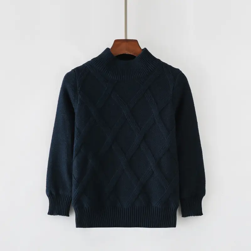 Kids Korean Style Knitted Turtleneck Sweaters Medium Large